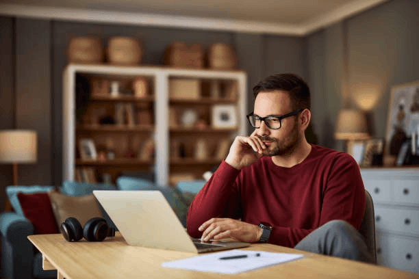 Person working from home